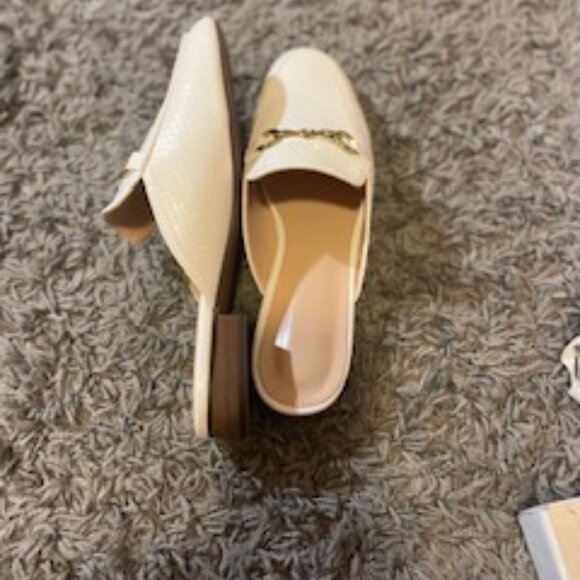 Womens White Classy Mules - Picture 6 of 7
